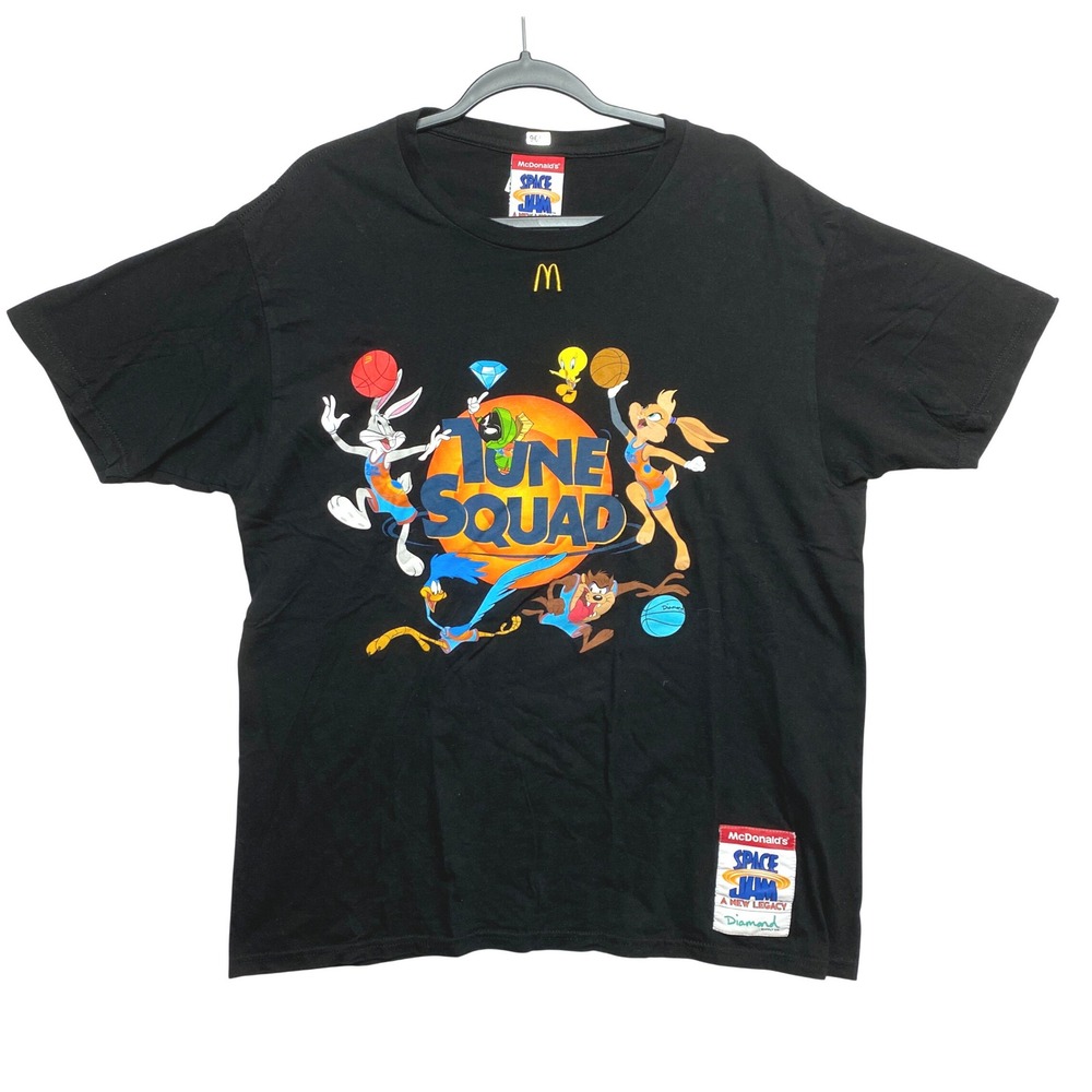 McDonald's x Space Jam Tee L Black A New Legacy Diamond Supply Co Tune Squad